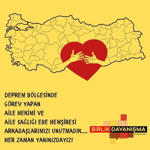 Deprem Bölgesinde Görev Yapan Arkadaşlarımızı Unutmadık!