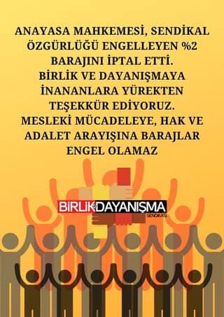 Anayasa Mahkemesi, Sendikal Özgürlüğü Engelleyen %2 Barajını İptal Etti