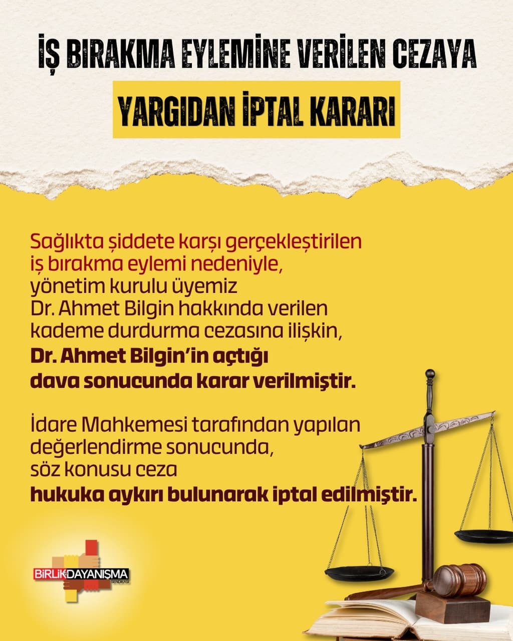 İş Bırakma Eylemine Verilen Cezaya Yargıdan İptal Kararı